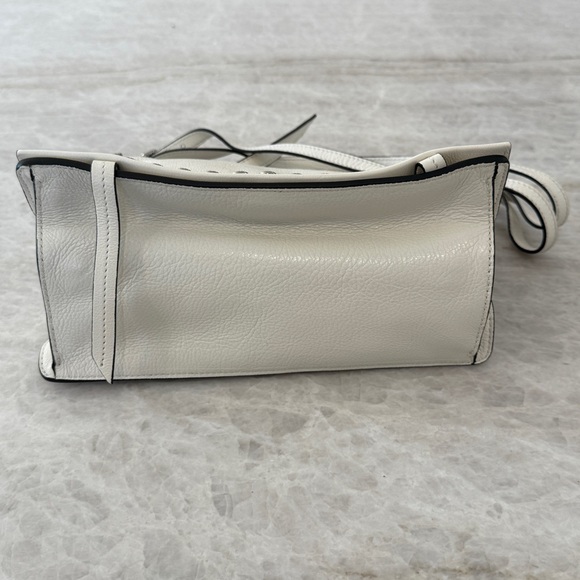 Prada Glace Studded Calfskin Leather Purse Etiquette Flap Foldover Handbag New - Picture 7 of 16